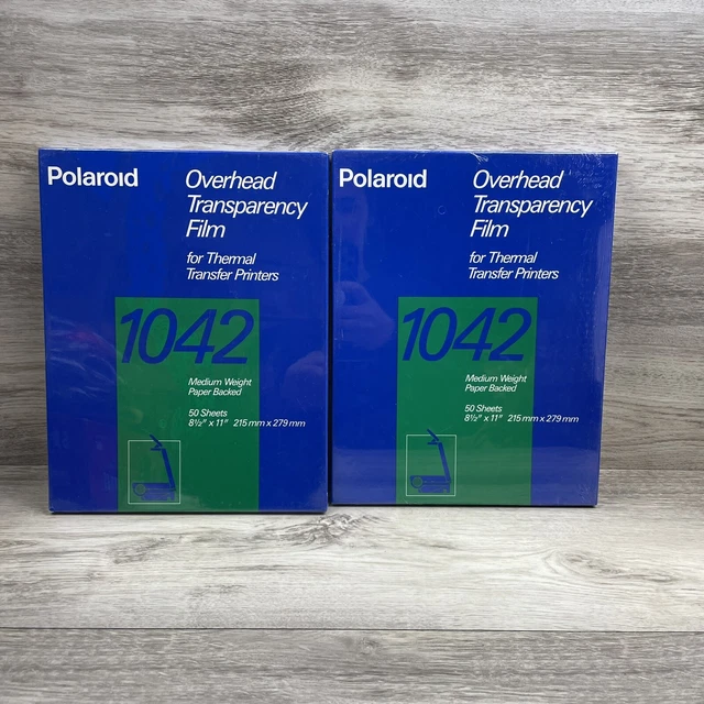 2 Polaroid 1042 Overhead Transparency Film Thermal Transfer Printers 100 Sheets