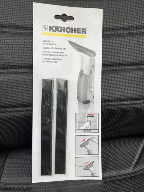 Lames raclette à lèvres vide fenêtre KARCHER WV2 WV5 WV50 170 mm x 2