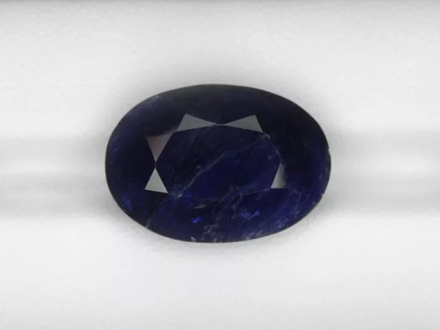 BURMA Blue Sapphire 17.73 Cts Natural Untreated Dark Ink Blue Oval