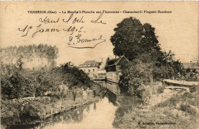 CPA VERBERIE le MOULIN-a-PLANCHE sur la riviere d'Automne (377979)