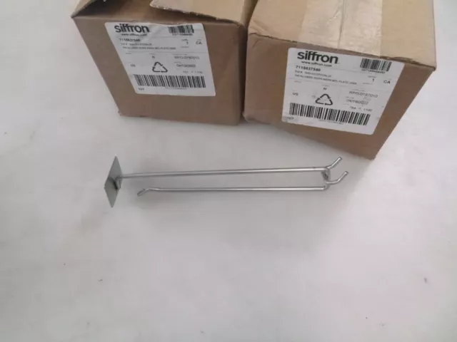 2 Pack Of 25 Each Siffron Scannable 8" All Wire Scan Hook With Metal Plate