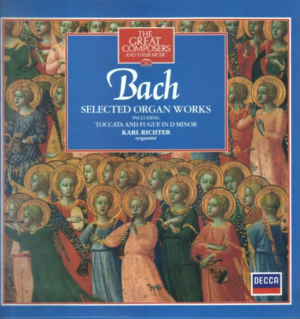 4110031 Karl Richter Bach - Selected Organ Works LP vinyl UK Decca 1984 Great