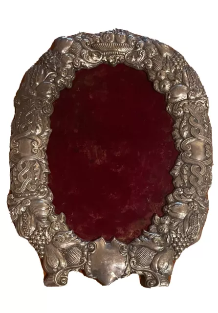 19th Century English Silver Plated Oval Frame