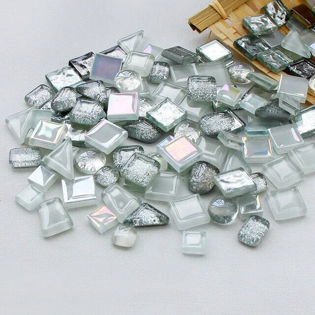 200G Mixed Crystal Glass Mosaic Tiles Kitchen Bathroom Art Craft Supplies Tool