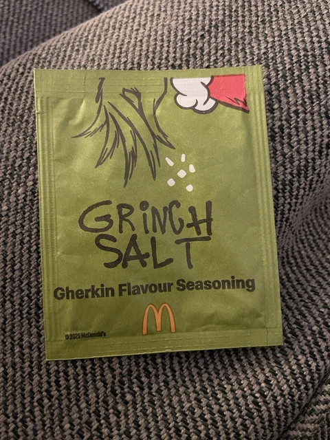 GRINCH SALT GHERKIN Flavour Seasoning McDonald’s Salt £2.24 - PicClick UK