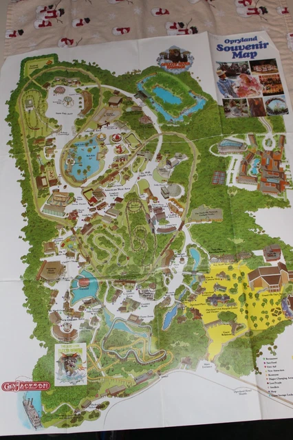 Opryland Souvenir Map 20th Anniversary 1985 / 1986 Opryland USA