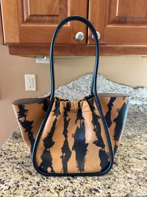 Proenza Schouler Brown/Black Watercolor Lateral Line Handbag