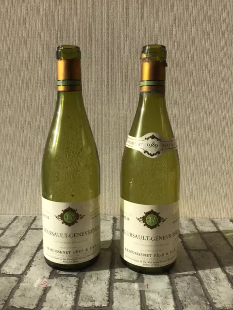 remoissenet meursault genevrieres empty bottles set of 2 pcs T1 T2