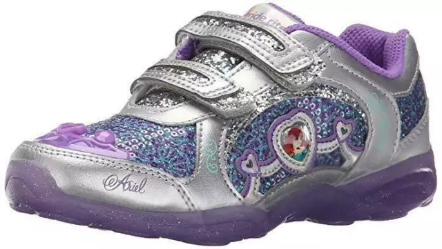 Stride Rite Girls Disney Princess Ariel Little Mermaid AC Purple Kids Shoes