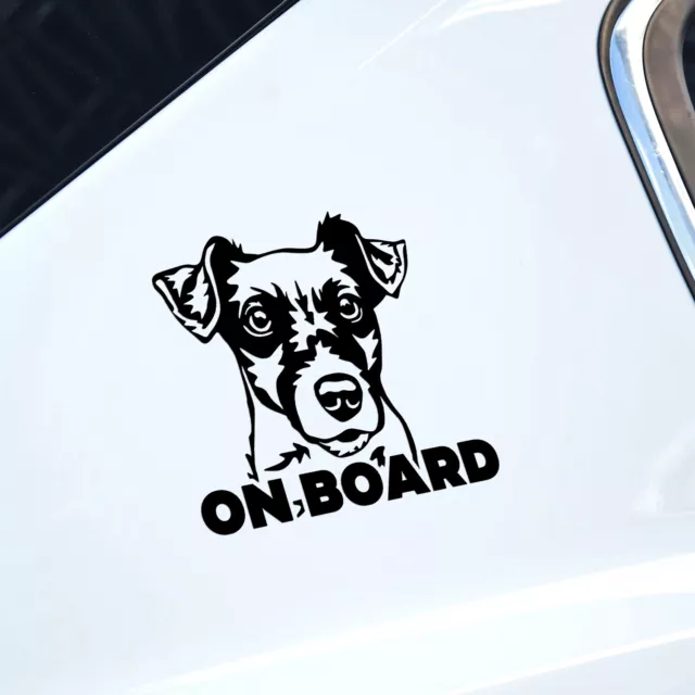 Adesivo paraurti auto cane Jack Russell Terrier a bordo decalcomania vinile