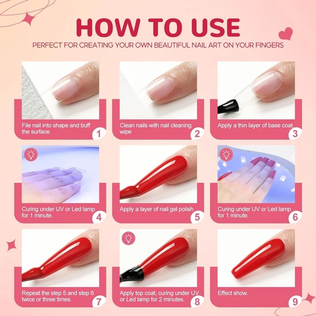 10pcs Gel Polishes Set Summer Fall Colors 36W Led Lamp Soak Off Base Top Coat Gl 3