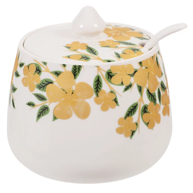 Ceramic Storage Jar Ceramics Container Lid Ceramic Seasoning Container
