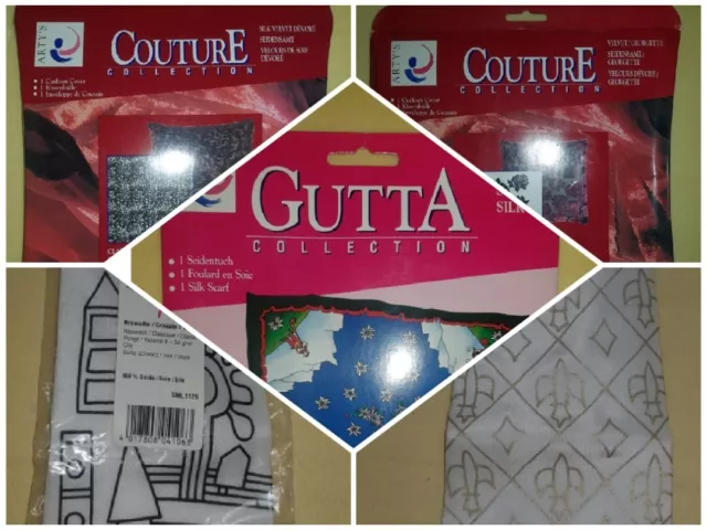Juegos de pintura de seda paño, cojines y corbata Arty's Couture & Gutta1 x...