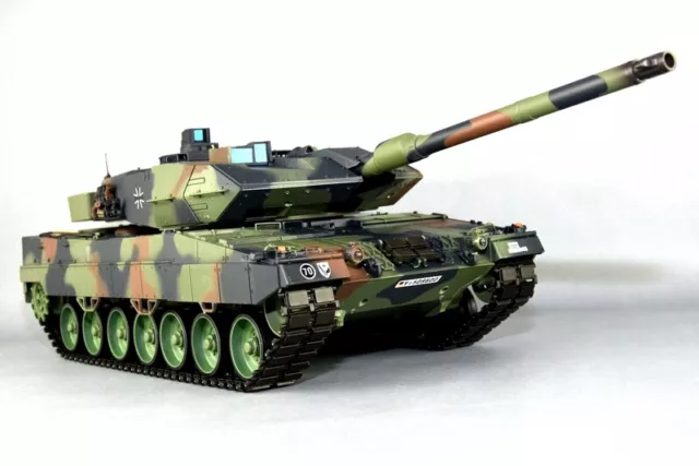 RC Panzer "German Leopard 2 A6" Heng Long 1:16 mit Rauch & Sound, Metallgetriebe