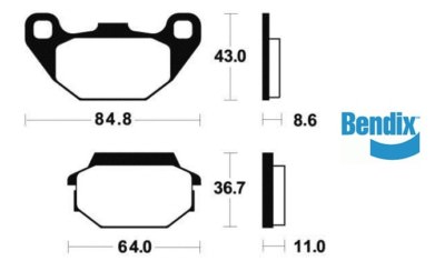 Bendix Plaquettes de frein moto scooter bendix ma 119 
