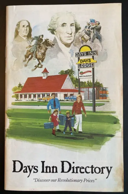 Vtg 1975 Days Inn Lodge Directory "Discover our Revolutionary Prices" 30p EUC