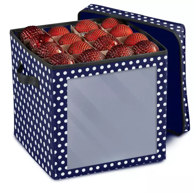 Boîte de rangement d'ornements de noël, pouvant contenir 64 boules de noël,  cubes de rangement d'ornements de noël, poitrine de noël - AliExpress