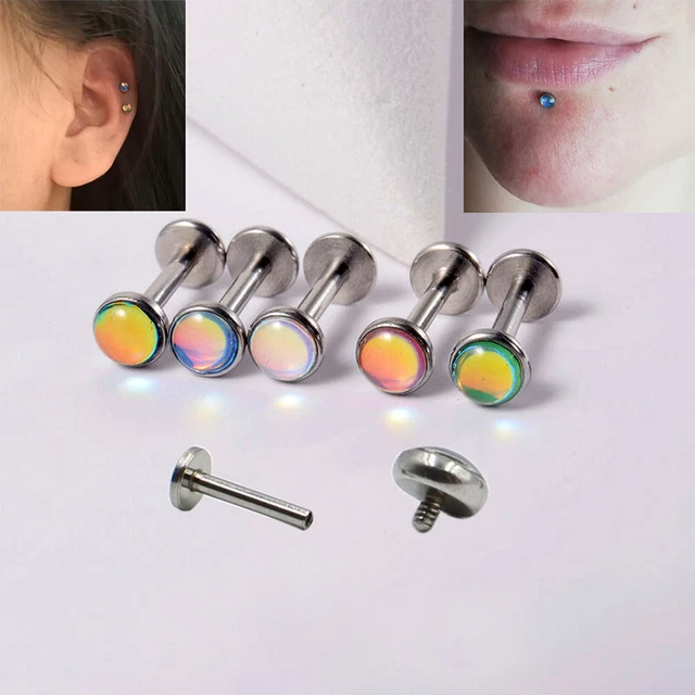 16G Internal Thread Ear Cartilage Tragus Helix Earring Piercing Body Jewe-SA