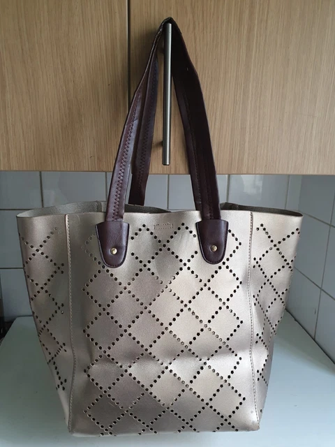 Addison Road Designer Gold Grosse Leder Tasche Schulter Shopper Tasche Handtasche