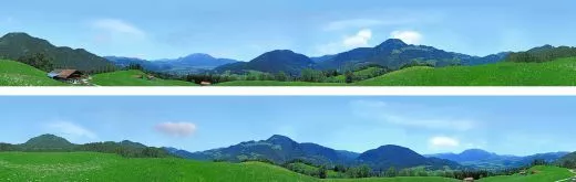 I D Backscenes P235N Premium Photo Backscene 9 inches high, Bavaria 10ft long N