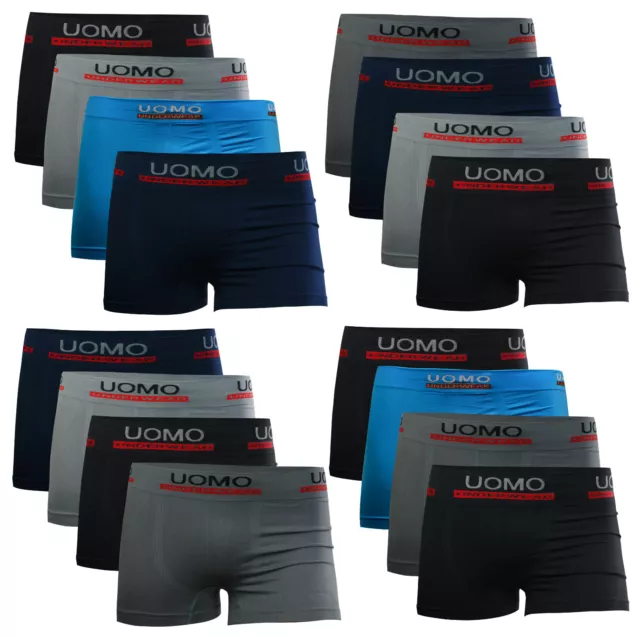 10er Pack Boxershorts Herren Retro Boxer Shorts Unterwäsche Unterhose Seamless