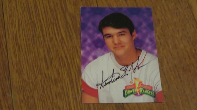 Austin St John Autographed Hand Signed Red Mighty Morphin Power Rangers Card