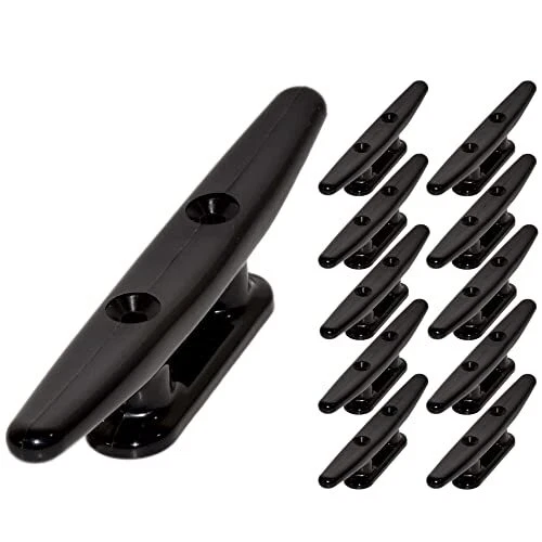 Black Nylon Boat Cleat 4 Inch - Rope Cleat, Kayak Cleat, Tie Down, Boat