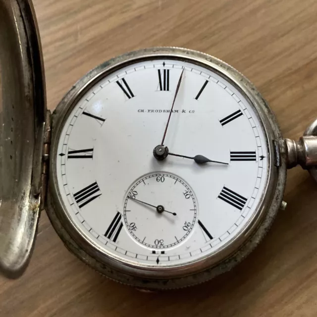 CH Frodsham & Co. medium size pocket watch not working for spares or repair