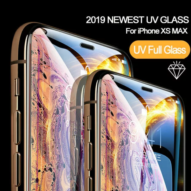 Proteggi schermo vetro temperato UV 6D colla completa per iPhone XS Max telefono XR XS X 2