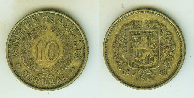 10 Markkaa. 1931    Finnland