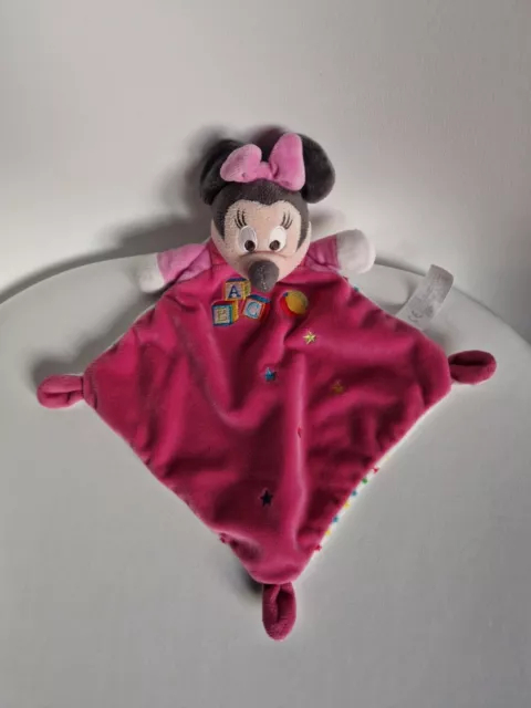 doudou plat rose MINNIE ABC ballon étoiles DISNEY