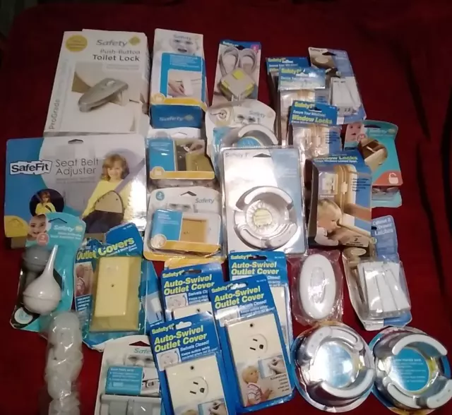Lot of Safety 1st Child Safety Drawer Safety Latches, Toilet Lock, Outlet cover