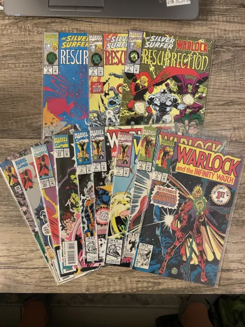 Silver Surfer Warlock Resurrection & Infinity Watch  Lot  Marvel Comics 1993