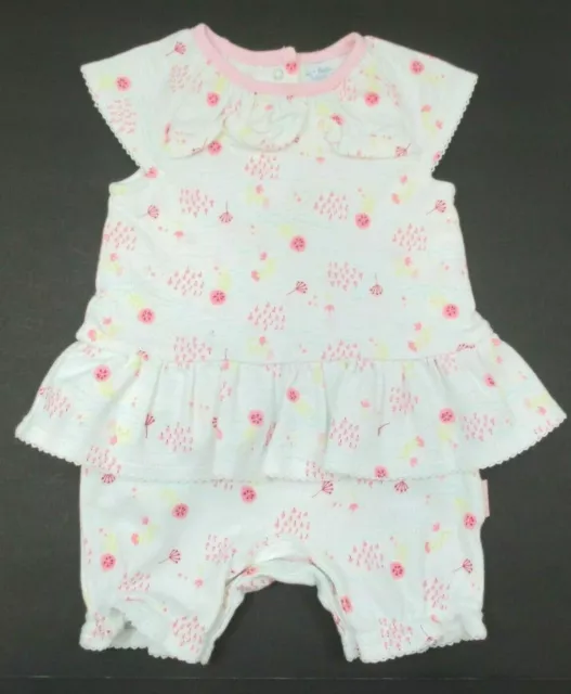 Infant Girls Le Top Baby Pink Floral Romper Outfit Size 6 Months