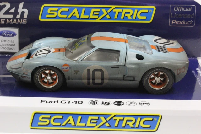 Scalextric C4105 Ford GT40 Gulf #10 Weathered Le Mans slot Car 1/32 DPR
