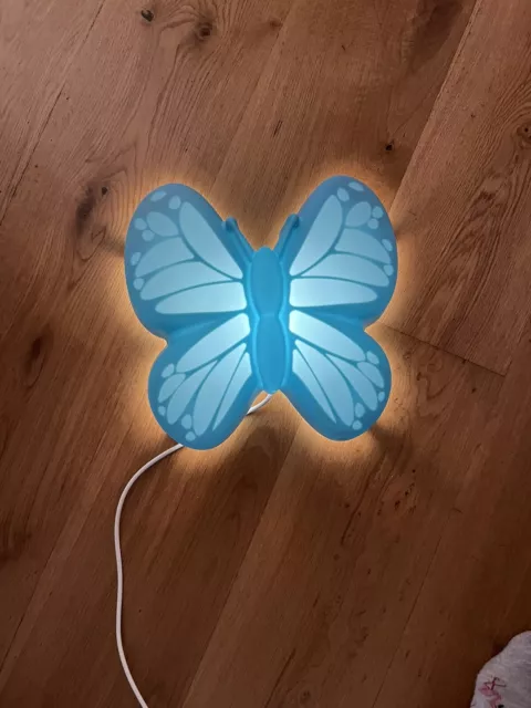 Lámpara de pared LED Ikea Supplyst mariposa luz azul bombilla eléctrica incluida