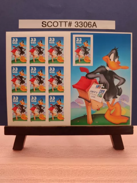 Scott # 3306-Daffy Duck-Pane Of (10) 33 Cent Stamps