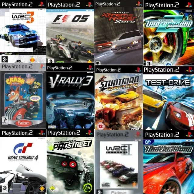Sony PS2 Playstation 2 Spiele Need for Speed Gran Turismo Moto GP Spiele Auswahl