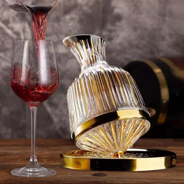 Carafe à vin rotative à 360 degrés, 1,5 l, accessoires pour anniversaire et