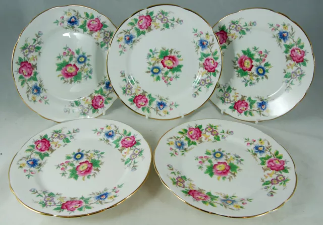 5 Tea/Side Plates Royal Stafford 'Rochester'