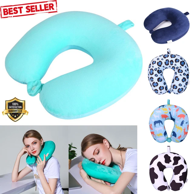 Foam U Shaped Travel Neck Pillow Memory Foam Head Sleep Support Soft Cushion