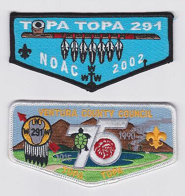 Usa Boy Scouts Of America - Oa Topa Topa Lodge 291 & 75Th Ann 1990 Flap Patch