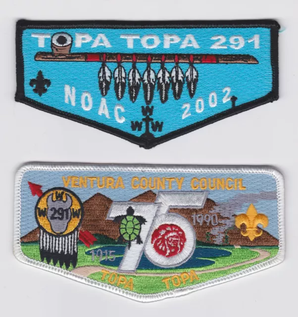 Usa Boy Scouts Of America - Oa Topa Topa Lodge 291 & 75Th Ann 1990 Flap Patch