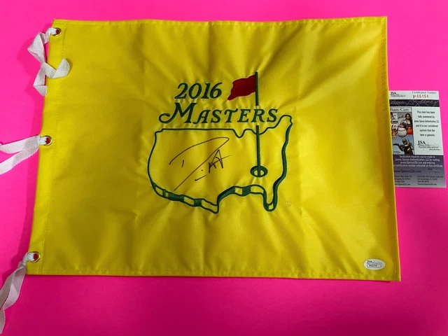 Danny Willett Golf Masters Augusta Flag Signed Auto JSA COA