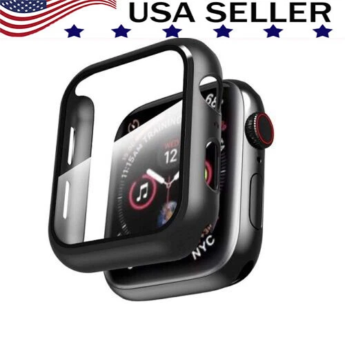 For Apple Watch Series Ultra 7 6 5 4 SE/44/45mm Full Cover Case Screen Protector