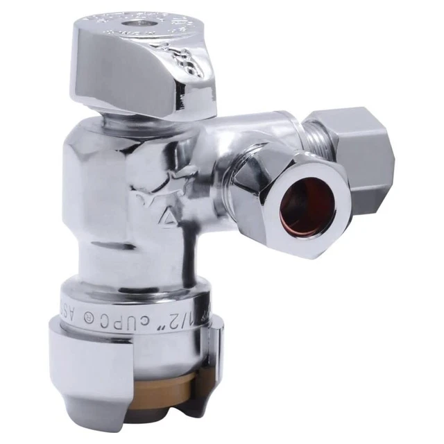Sharkbite 1/2'' Angle Stop X 3/8'' X 3/8'' Dual Outlet Stop