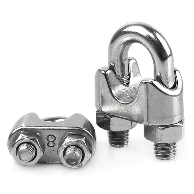 Heavy Duty Wire Rope Grips Clamp Cable Steel Metal Wire U Bolts Fixing 2mm -32mm