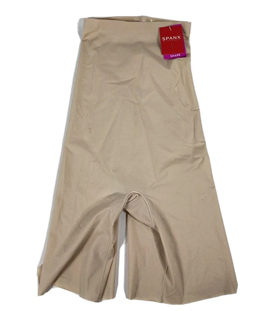 Spanx Womens High Waisted Mid Thigh Short XS Soft Nude