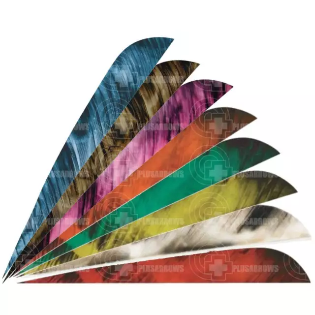 Tre Colour 3.0" Right Wing Parabolic Feathers (12 Pack)