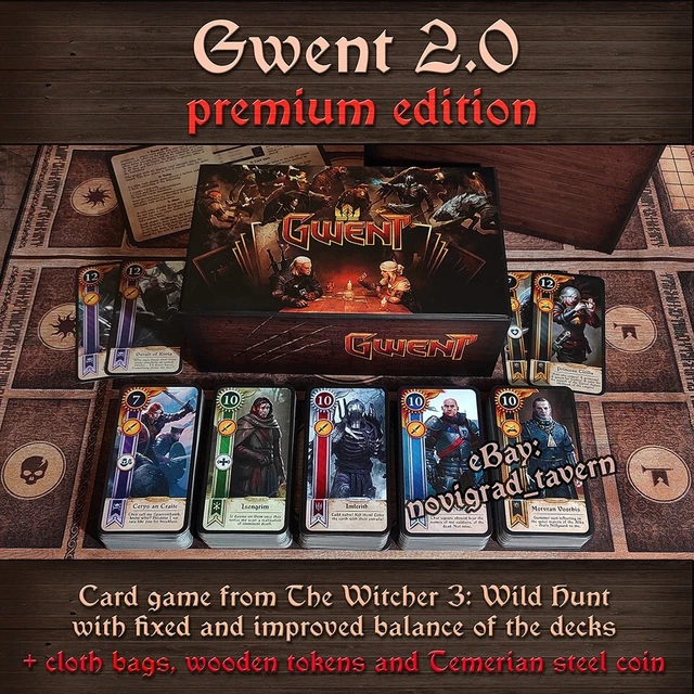 The Witcher 3: Hearts Of Stone - 2x Gwent Deck Cards From English Limited Edition (Poland)